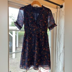 Madewell Navy Floral Dress